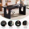 Tribesigns Modern Executive Desk, 70.9" Large Office Computer Desk, Conference Table Meeting Room Table, Simple Workstation Business Furniture for Home Office