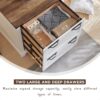 RedLemon Farmhouse Filing Cabinets with 2 Drawers, 30" File Cabinets with Hanging File Folders for A4/Letter/Legal Size Documents, Office Storage Cabinet for Study Room, Living Room (Antuique White)