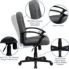Flash Furniture Garver Mid-Back Gray Fabric Executive Swivel Office Chair with Nylon Arms