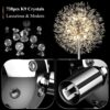 BesLowe 69'' Crystal Floor Lamp for Living Room, Modern Standing Lamp with 738PCS K9 Crystals, Tall Lamp Pole Light for Bedroom Office, Mid Century Silver Floor Lighting with 9 LED Bulbs, Chrome