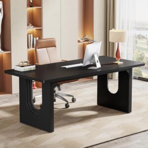 Tribesigns Modern Executive Desk, 70.9" Large Office Computer Desk, Conference Table Meeting Room Table, Simple Workstation Business Furniture for Home Office