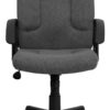Flash Furniture Garver Mid-Back Gray Fabric Executive Swivel Office Chair with Nylon Arms
