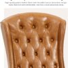 YAMASORO Ergonomic Executive Office Chair with Height-Adjustable, Home Office Desk Chairs PU Leather Swivel Work Chair, Camel