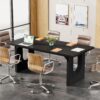 Tribesigns Modern Executive Desk, 70.9" Large Office Computer Desk, Conference Table Meeting Room Table, Simple Workstation Business Furniture for Home Office
