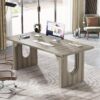Tribesigns Modern Executive Desk, 70.9" Large Office Computer Desk, Conference Table Meeting Room Table, Simple Workstation Business Furniture for Home Office, Grey