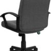 Flash Furniture Garver Mid-Back Gray Fabric Executive Swivel Office Chair with Nylon Arms