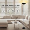 BoostArea Dimmable Floor Lamp,30W 3000LM Super Bright LED Torchiere Standing Lamp with Remote & Touch Control,71 in Tall Pole Sky Modern Floor Lamps for Living Room Bedroom Office,2700k-6500k,Black