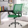 Home Office Chair Ergonomic Desk Chair Mesh Computer Chair with Lumbar Support Armrest Executive Rolling Swivel Adjustable Mid Back Task Chair for Women Adults,Green
