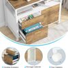 Tribesigns L Shaped Desk with Drawer,63" Executive Computer Desk and lateral File Cabinet, 2 Piece Home Office Furniture for Hanging File, Cabinet with Doors (Walnut, 63-inches)