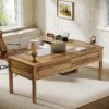 Tribesigns L-Shaped Executive Desk with Reversible File Cabinet, 63" Wooden Computer Desk with Drawers and Storage, Home Office Writing Table Business Furniture Table, Rustic Brown and White