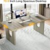 Tribesigns Modern Executive Desk, 70.9" Large Office Computer Desk, Conference Table Meeting Room Table, Simple Workstation Business Furniture for Home Office, Grey