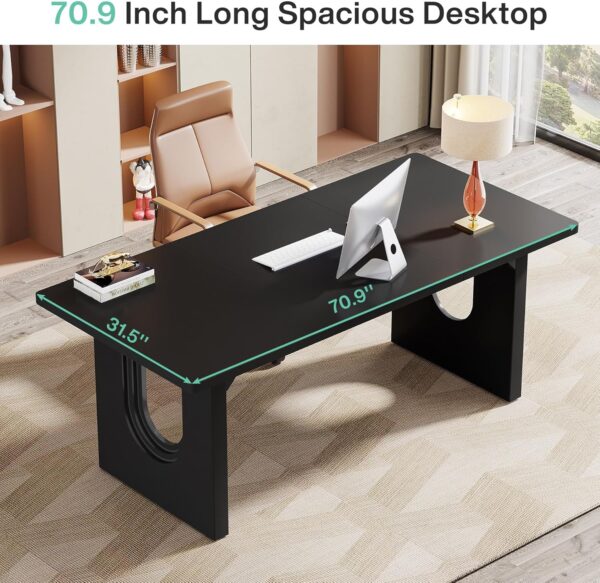 Tribesigns Modern Executive Desk, 70.9" Large Office Computer Desk, Conference Table Meeting Room Table, Simple Workstation Business Furniture for Home Office