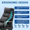 Ergonomic Executive Office Chair with Footrest – 400LBS Big and Tall PU Leather Desk Chair, One-Click Electric Recline with Massage & Pillow Support, High Back Wide Seat for Home Office (Black)