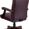 Flash Furniture Martha Washington Burgundy LeatherSoft Executive Swivel Office Chair with Arms