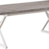 Tribesigns 70.86-Inch Large Executive Desk, Industrial Home Office Computer Desk, Simple Long Writing Study Table Business Furniture (Grey/White)