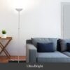 Brightech SkyLite LED Floor lamp, Torchiere Super Bright Floor Lamp for Living Rooms & Offices - 3 Way Dimmable Tall Lamp, High Lumen Standing Pole Lamp for Bedroom Reading - White