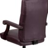 Flash Furniture Martha Washington Burgundy LeatherSoft Executive Swivel Office Chair with Arms