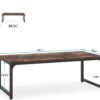 Tribesigns Modern Computer Desk, 78.7 x 39.4 inch X Large Executive Office Desk Computer Table Study Writing Desk Workstation for Home Office,Rustic/Black