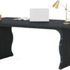 Tribesigns 63" Large Executive Desk for Home Office, Spacious Computer Desk with Ample Leg Room, Double PC Gaming Writing Table Study Desk with Sturdy Legs, Black