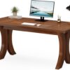 Tribesigns Executive Desk, 63" Large Office Desk, Wood Computer Writing Desk, Mid-Century Laptop Desk Meeting Room Table, Modern Business Workstation Table for Home Office