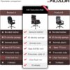 Genuine Leather Modern Executive Chair High-Back Support 90 to 150 Degrees Tilt and Upholstered Home Desk Chair with Base 360LB Capacity Swivel Computer Office Chair (Black)