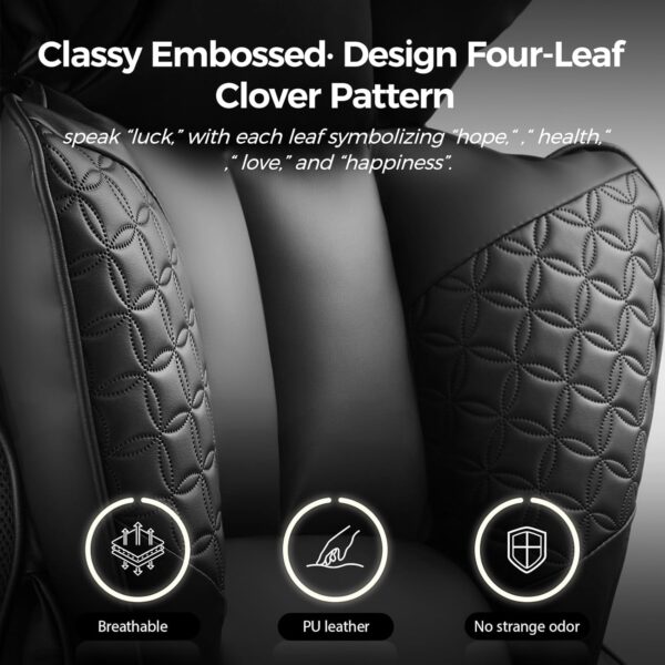 COMHOMA Big and Tall Office Chair 400LBS Wide Ergonomic Gaming Chair with Deluxe Embossing Designed Leather with Foot Rest,150°Reclining Adjustable Armrests Pocket Spring Back Support and Pillow