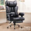 GTPLAYER Big and Tall Office Chair 400LBS Wide Ergonomic Gaming Chair with Deluxe Embossing Designed Leather with Foot Rest,150°Reclining Adjustable Soft Armrests Pocket Spring Back Support and Pillow