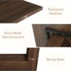 Tribesigns 63-inch Executive Office Desk, Modern Computer Home Office Desk with Robust Base, Large Wooden Writing Conference Table Business Workstation for Home Office, Walnut Brown