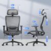 71HdnObSozL._AC_SL1500_.jpg FLEXISPOT Ergonomic Office Chair, High Back Mesh Swivel Computer Chair, Executive Office Desk Chairs, with Adjustable Lumbar Support/2D Headrest/Lockable Backrest, OC3 Mesh Seat, Gray