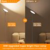 36W Bright Torchiere Floor Lamps,3500LM Stepless Dimmable Tall Floor Lamp with Remote & Touch Control,Modern Standing Light for Bedroom,Office,Living Room,Grey