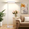 4000K LED Floor Lamp for Office, 76.6'' Full Spectrum Dimmable 100W 10400LM Natural Daylight Eye-Caring Free Standing Lamp for Reading Room Office Study Room Nursery Piano (100W)
