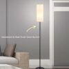 Floor Lamp for Living Room, Modern Standing Lamps with Lampshade, Minimalist Tall Lamp with Chain Switch for Living Room, Bedroom, Kids Room, Office,Standing Lamp LED Bulb Included (White Shade)