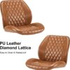 Home Office Desk Chair Office Rubber Casters Ergonomic Computer Chair with Lumbar Support Adjustable Height Rolling Swivel Executive Task Armrests Chair， Brown Leather