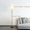 Floor Lamp for Living Room, Modern Standing Lamps with Lampshade, Minimalist Tall Lamp with Chain Switch for Living Room, Bedroom, Kids Room, Office,Standing Lamp LED Bulb Included (White Shade)