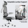 Office Chair Ergonomic Desk Chair, 330 LBS Home Mesh Office Desk Chairs with Wheels, Comfortable Gaming Chair, High Back Office Chair for Long Hours (White)