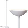 Brightech SkyLite LED Floor lamp, Torchiere Super Bright Floor Lamp for Living Rooms & Offices - 3 Way Dimmable Tall Lamp, High Lumen Standing Pole Lamp for Bedroom Reading - White
