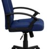 Flash Furniture Garver Mid-Back Navy Fabric Executive Swivel Office Chair with Nylon Arms
