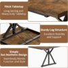 70.8-Inch Executive Desk with Power Outlet, Large Office Desk, Long Home Office Table, Big Writing Computer Table, Modern Work from Home Desk Office Furniture for Laptop, Rustic Brown/Black