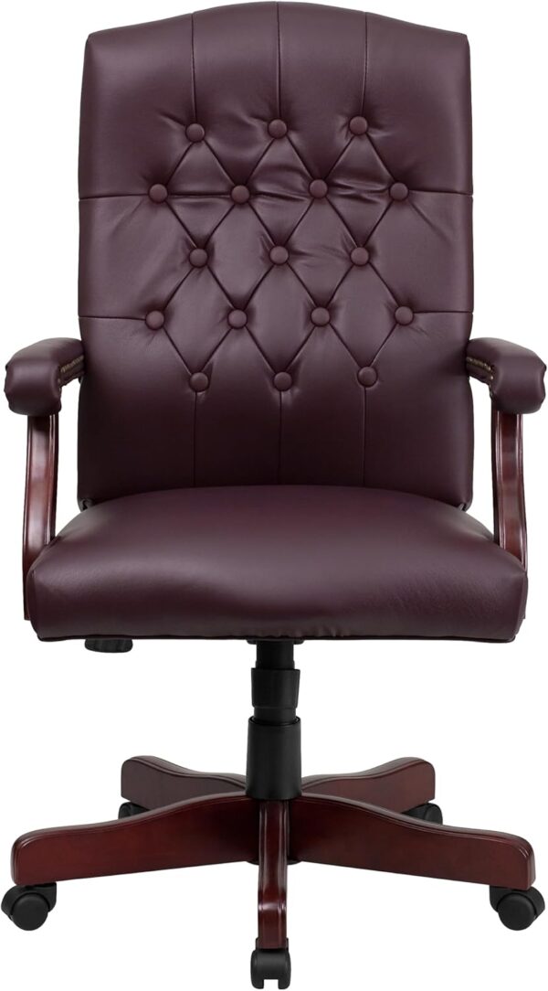 Flash Furniture Martha Washington Burgundy LeatherSoft Executive Swivel Office Chair with Arms