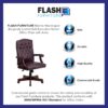 Flash Furniture Martha Washington Burgundy LeatherSoft Executive Swivel Office Chair with Arms