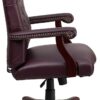 Flash Furniture Martha Washington Burgundy LeatherSoft Executive Swivel Office Chair with Arms