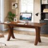 Tribesigns Executive Desk, 63" Large Office Desk, Wood Computer Writing Desk, Mid-Century Laptop Desk Meeting Room Table, Modern Business Workstation Table for Home Office