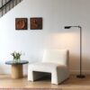 Brightech Leaf Pharmacy LED Reading Lamp, Dimmable Floor Lamp with Easy Rotation Over Chair or Desk for Living Rooms & Offices, Adjustable Standing Lamp, Tall Lamp for Sewing & Craftwork - Jet Black