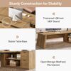 Tribesigns 78" L Shaped Desk with Drawers, Large Executive Office Desk with File Cabinet and Shelves, Modern Corner Computer Desk with Storage Shelves Business Furniture for Home Office, Brown
