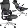 Ergonomic Office Chair, Big and Tall Mesh Home Desk Chair with Adaptive Lumbar Support, Gaming Chair with Headrest, 5D Armrest,90-130°Tilt, BIFMA Certified, Model Zen (Purple)
