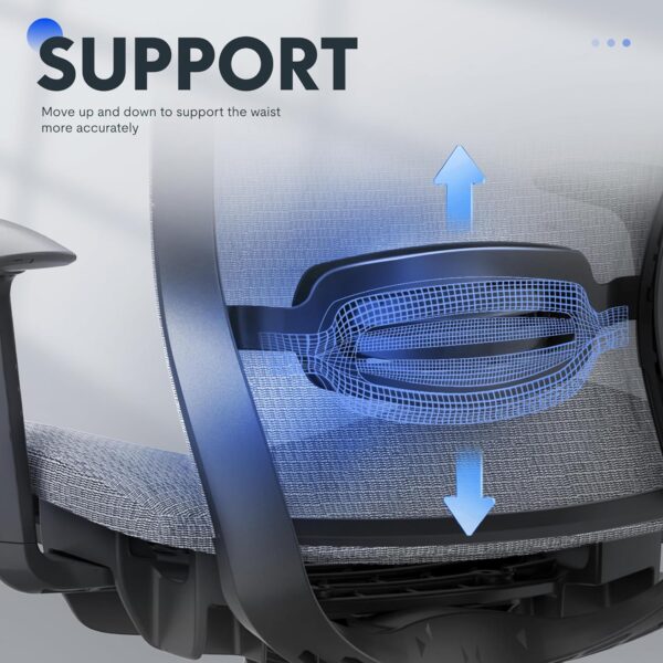 81Kw5cTyeGL._AC_SL1500_.jpg FLEXISPOT Ergonomic Office Chair, High Back Mesh Swivel Computer Chair, Executive Office Desk Chairs, with Adjustable Lumbar Support/2D Headrest/Lockable Backrest, OC3 Mesh Seat, Gray