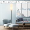 Floor Lamp for Living Room, Modern Standing Lamps with Lampshade, Minimalist Tall Lamp with Chain Switch for Living Room, Bedroom, Kids Room, Office,Standing Lamp LED Bulb Included (White Shade)