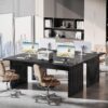 Tribesigns Modern Executive Desk, 63" Large Computer Office Desk, Conference Table Meeting Room Table, Simple Style Rectangle Writing Table for Home Office, Workstation Business Furniture, Black