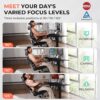 Ergonomic Mesh Office Chair, Adjustable Lumbar High Back Desk Chair 400lbs, 4D Flip-up Arms, 3-Level Tilt Backrest, 3D Headrest, PU Wheels, Swivel Rolling Computer Seating for Long Desk Work