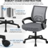 Yaheetech Mid Back Office Chair Executive Task Swivel Rolling Gaming Chair with Lumbar Support and Armrests Rolling Casters, Dark Grey